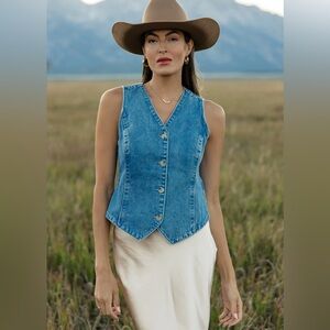 Roolee Blue Denim Vest